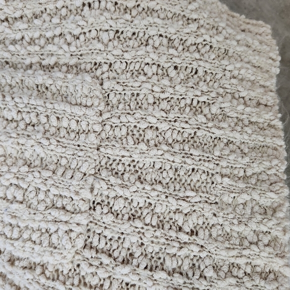 On the Road M/L Boho Open Cardigan Sweater Popcorn Knit made with Vegan Yarn - Picture 10 of 10